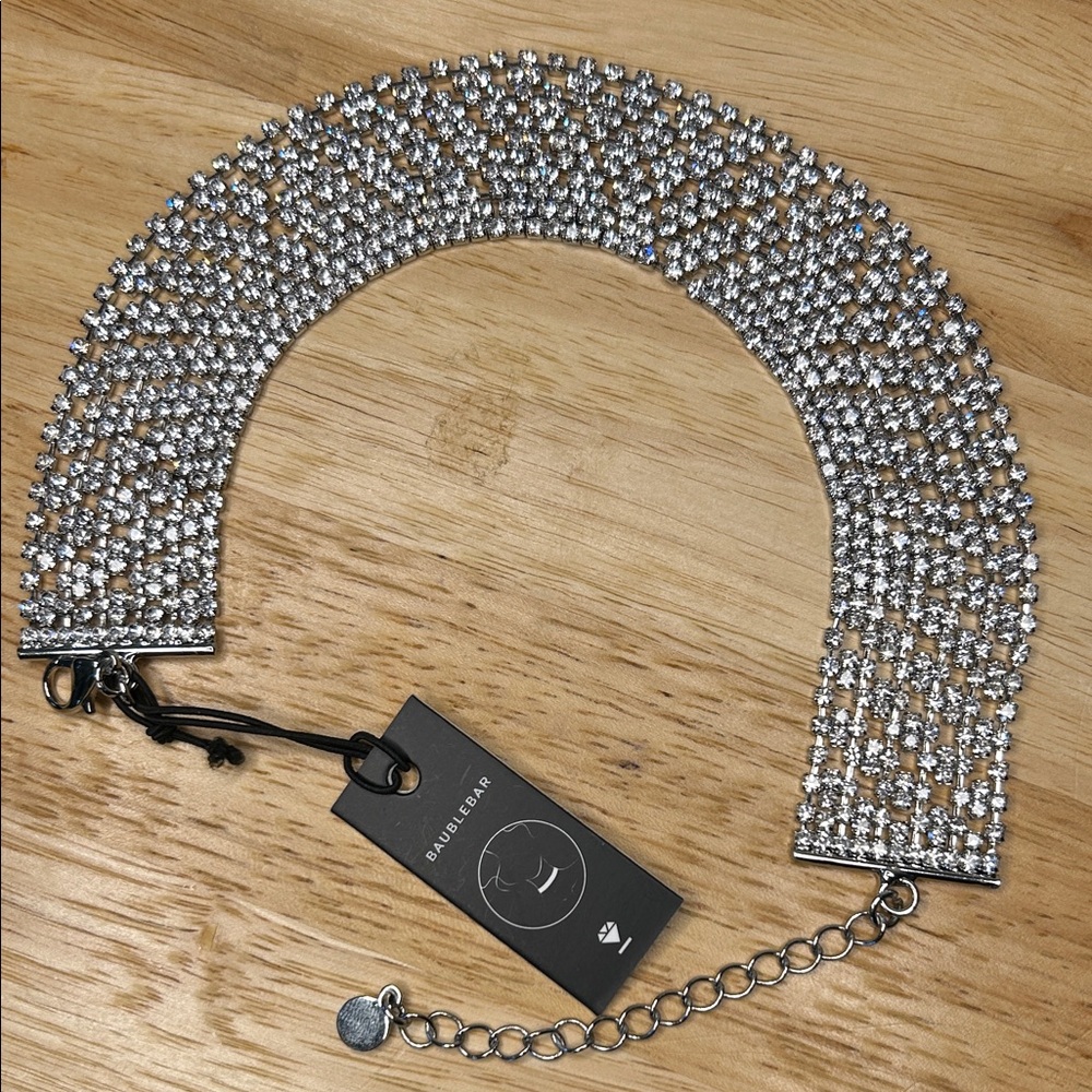 BaubleBar Silver Statement Necklace NWT